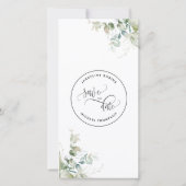 Foto en Greenery Wedding Save the Date Bladwijzer (Achterkant)