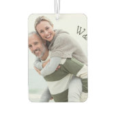 Foto en Initialen Gepersonaliseerde hartvorm Luchtverfrisser (Achterkant)