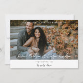 Foto en kalligrafie 14 modi Horizontal Wedding V2 Kaart (Voorkant)