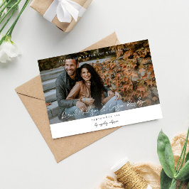 Foto en kalligrafie 14 modi Horizontal Wedding V2 Kaart