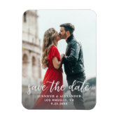 Foto en kalligrafie 1 - Lichter sparen de Datum Magneet (Verticaal)