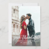 Foto en kalligrafie 2 Veritter sparen de Datum Kaart (Voorkant)