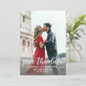 Foto en kalligrafie 2 Veritter sparen de Datum Kaart (Staand voorkant)