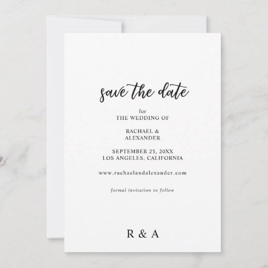 Foto en kalligrafie 2 Veritter sparen de Datum Kaart (Achterkant)