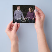 Foto en kalligrafie 2B Darker Horizo Save the Date Flyer (Hand)