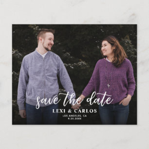 Foto en kalligrafie 2B Darker Horizo Save the Date Flyer