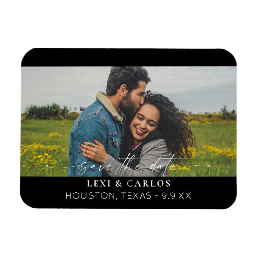 Foto en kalligrafie 3 Mod sparen de Datum Magneet (Horizontaal)