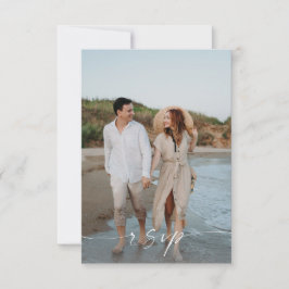 Foto en kalligrafie 3 Mod Verticaal niet bij maalt RSVP Kaartje