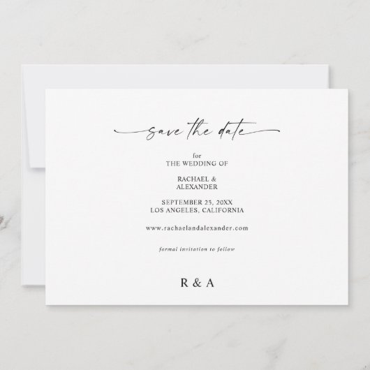 Foto en kalligrafie 3B Mod W Opslaan Datum Kaart (Achterkant)