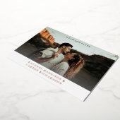 Foto en kalligrafie 3BF Mod Horizontal Wedding Folie Uitnodiging (Gedraaid)