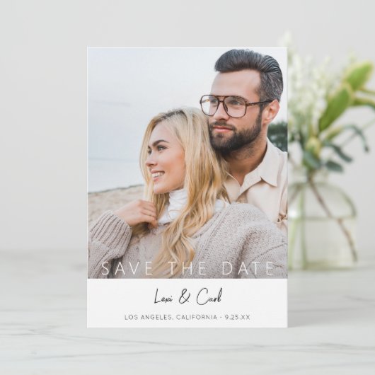 Foto en kalligrafie 5 MOD V Opslaan Datum Kaart (Staand voorkant)