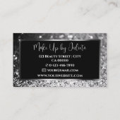 Foto en Logo Sjabloon Grijs Sparkle Glitter Glam Visitekaartje (Achterkant)