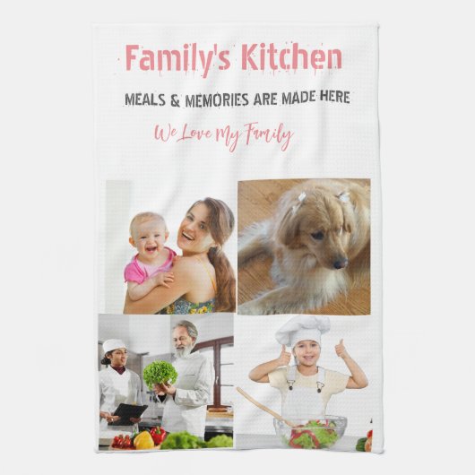 Foto en moderne typografie keukenhanddoeken (Verticaal)