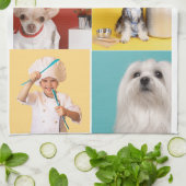 Foto en moderne typografie keukenhanddoeken (Gevouwen)