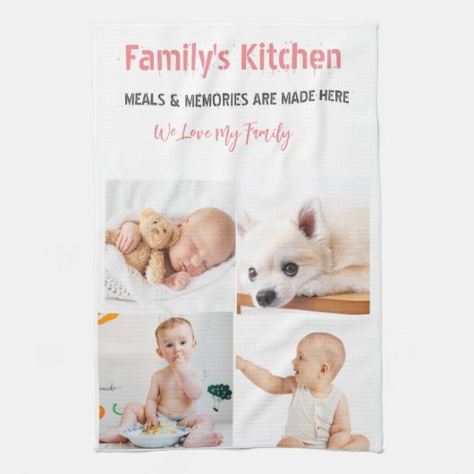 Foto en moderne typografie keukenhanddoeken (Verticaal)