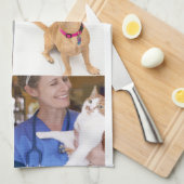 Foto en moderne typografie keukenhanddoeken (Quarter Fold)