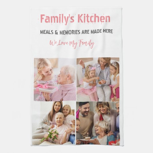 Foto en moderne typografie keukenhanddoeken (Verticaal)