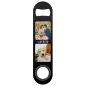 Foto en naam dubbelzijdig openen flesje speed flessenopener (Voorkant)