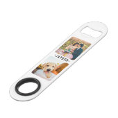 Foto en naam dubbelzijdig openen flesje speed flessenopener (Voorkant Gekanteld)