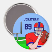  foto en naam Football Grid Iron Magneet (Voorkant / Achterkant)