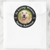 Foto en naam foto-memoriepost toevoegen ronde sticker (Tas)