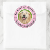 Foto en naam foto-memoriepost toevoegen ronde sticker (Tas)