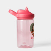 Foto en naam, hart voor kinderen waterfles (Rechts)