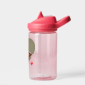 Foto en naam, hart voor kinderen waterfles (Links)