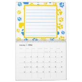  foto en naam Paw Blue & Gold Kalender (Jan 2026)