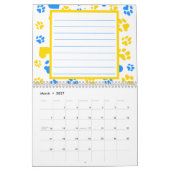 foto en naam Paw Blue & Gold Kalender (Mar 2027)