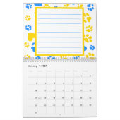  foto en naam Paw Blue & Gold Kalender (Jan 2027)