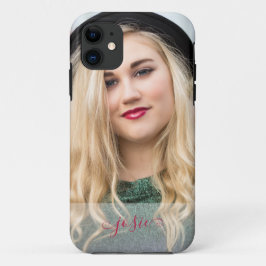 Foto en naam portretteren in Elegant Script Custom Case-Mate iPhone Case
