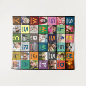 Foto en naam uploaden wandkleed (Voorkant (horizontaal))