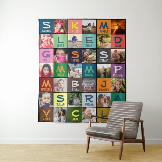 Foto en naam uploaden wandkleed (In situ)