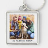 Foto en naam van familie sleutelhanger (Voorkant)