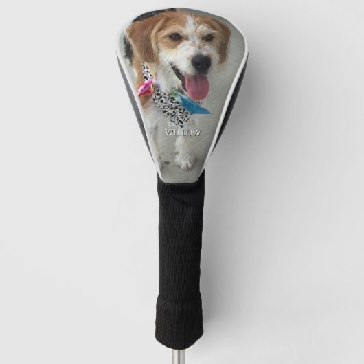 Foto en naam van het huisdier golfheadcover (Voorkant)