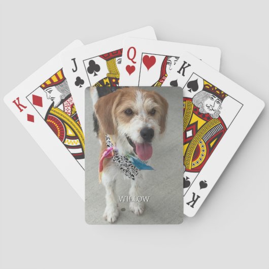 Foto en naam van huisdier pokerkaarten (Achterkant)