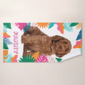 Foto en naam van je favoriete dier badhanddoek (Badhanddoek)