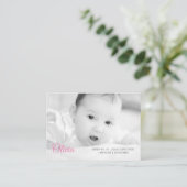 foto en naam van uw baby visitekaartje (Staand voorkant)