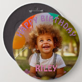 foto en naam Verjaardag Button (Voorkant /achterkant)