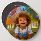  foto en naam Verjaardag Button (Voorkant /achterkant)