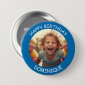  foto en naam Verjaardag Button (Voorkant /achterkant)