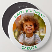  foto en naam Verjaardag Button (Voorkant /achterkant)