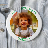  foto en naam Verjaardag Button (In situ)