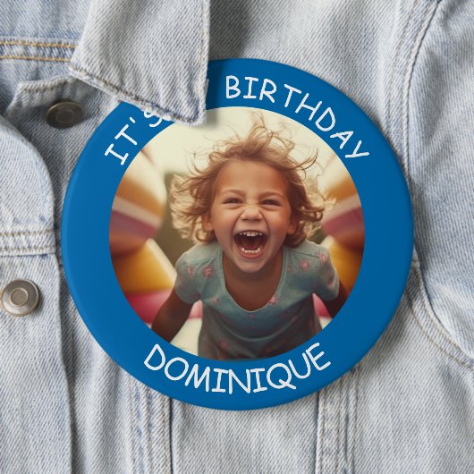  foto en naam Verjaardag Button (In situ)
