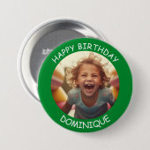  foto en naam Verjaardag Button (Voorkant /achterkant)