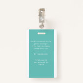 foto en naamplaatje van de personeelsverpleegster badge (Achterkant met clip)