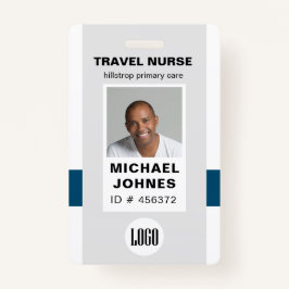 foto en naamplaatje van de personeelsverpleegster badge