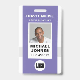 foto en naamplaatje van de personeelsverpleegster badge