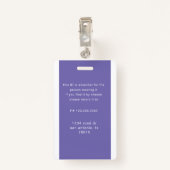 foto en naamplaatje van de personeelsverpleegster badge (Achterkant met clip)